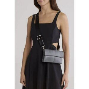 All Saints Leather Crossbody Bag With Adjustable Strap & Gold Hardware NWOT